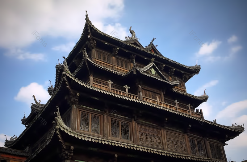 贵州石阡县仡佬族建筑中国文化建筑房屋仰拍视角实拍图像摄影,高清,摄影图,摄影图片,图片大全,摄影图免费下载